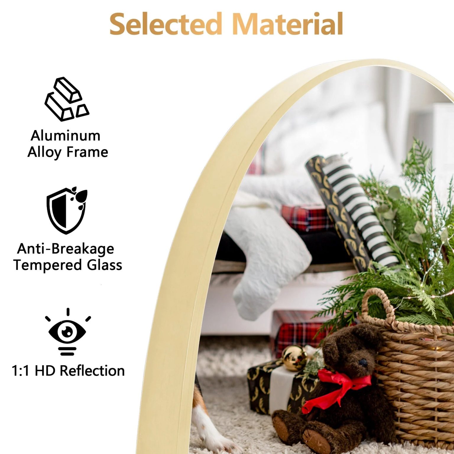 ZenVora 64x21 Full Length Floor Mirror, Large Full Body Aluminum Alloy Frame Standing Mirror with Stand and Wall Mount Option