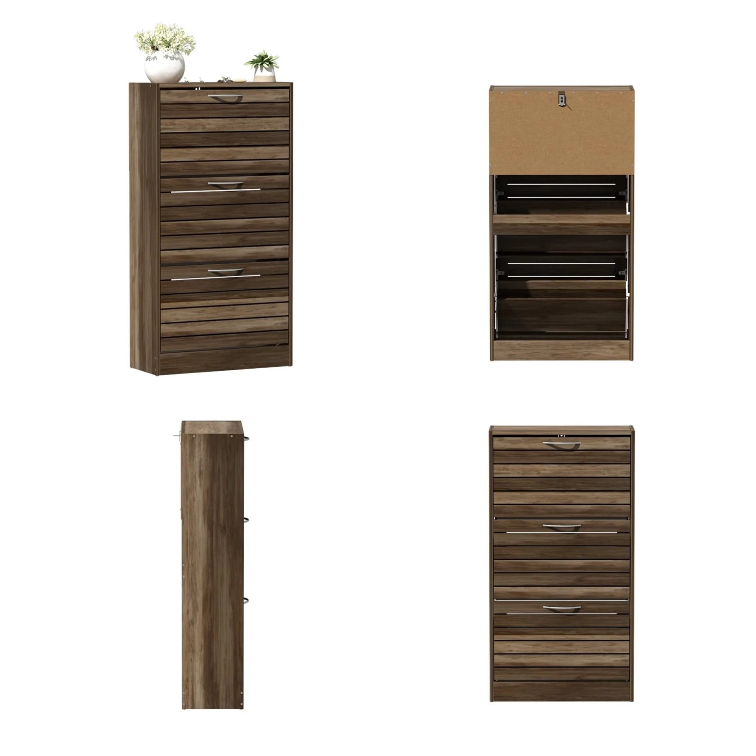 ZenVora Modern Shoe Storage Cabinet for Entryway and Hallway, Space-Saving Shoe Organizer