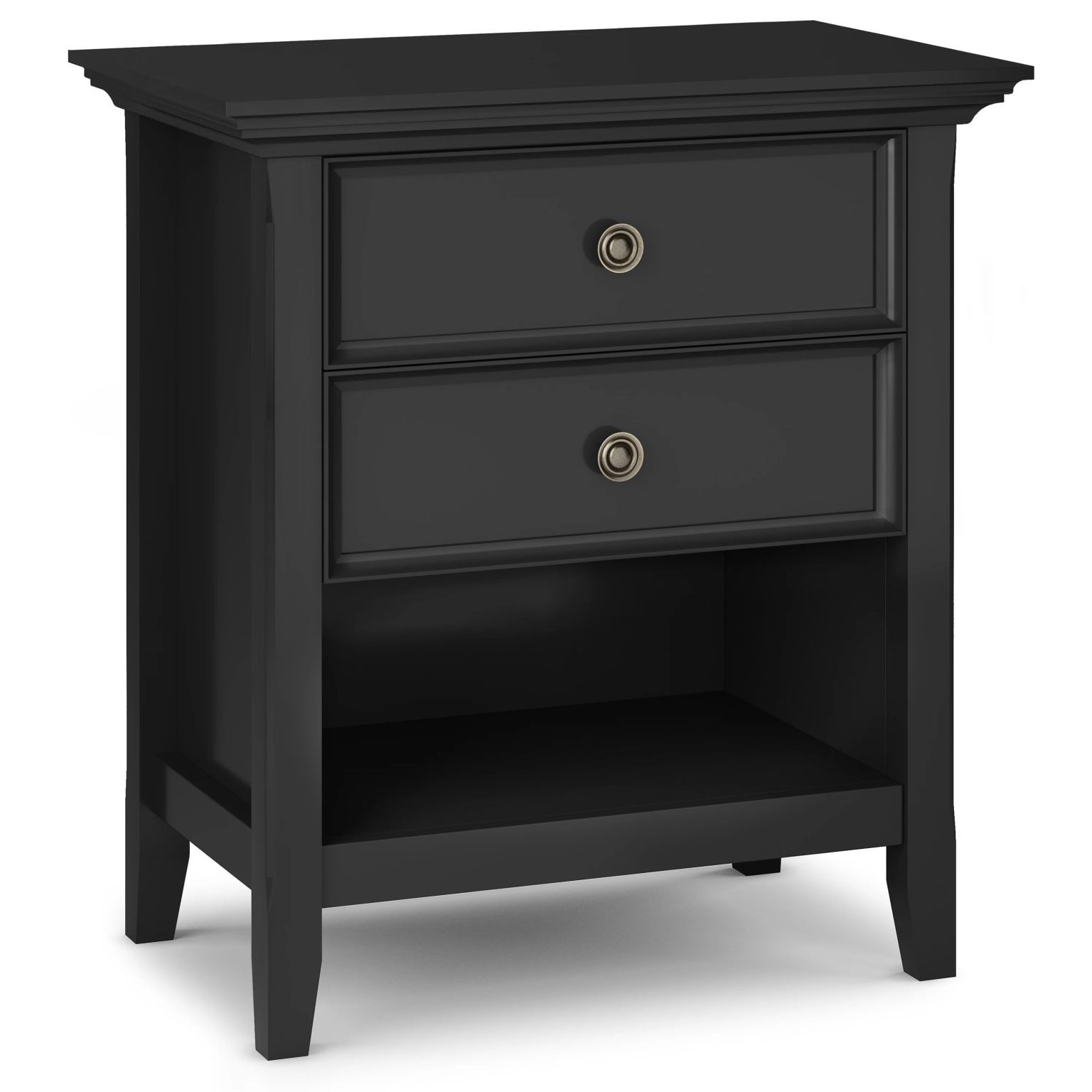 ZenVora 24 Inch Wide Solid Wood Nightstand, Bedside Table and Bedroom End Table