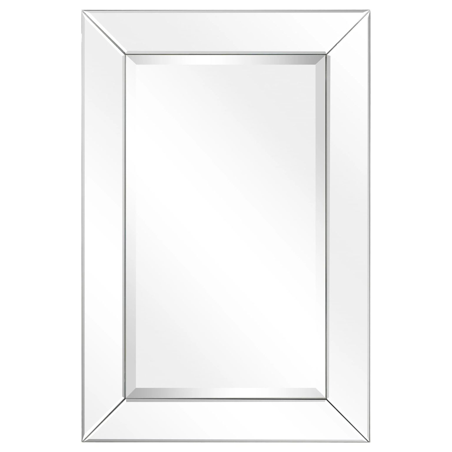 ZenVora Beveled Rectangular Clear HD Wall Mirror, Bathroom Vanity and Bedroom Mirror, 3 Sizes