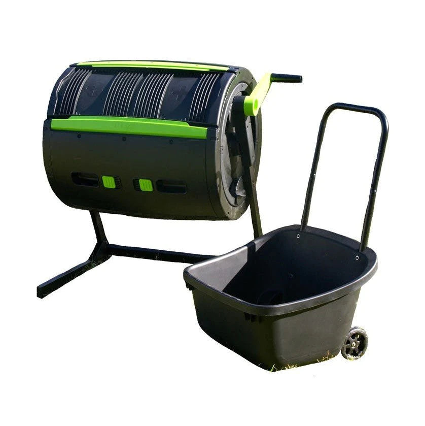 ZenVora 65-Gallon Compost Tumbler And Cart Combo
