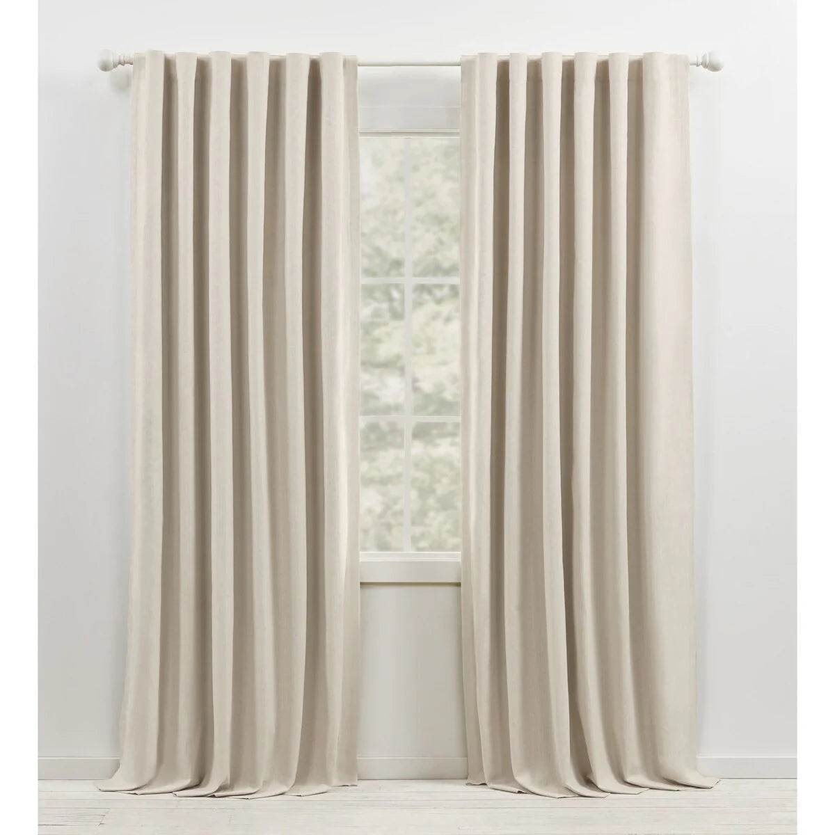 ZenVora Blackout Curtain Single Panel, Back Tab and Rod Pocket Window Curtain
