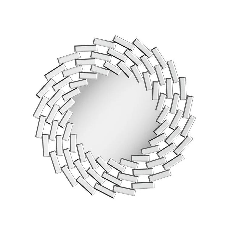 ZenVora Round Sunburst Wall Mirror, Decorative Accent Mirror for Living Room, Bedroom and Entryway Home Decor