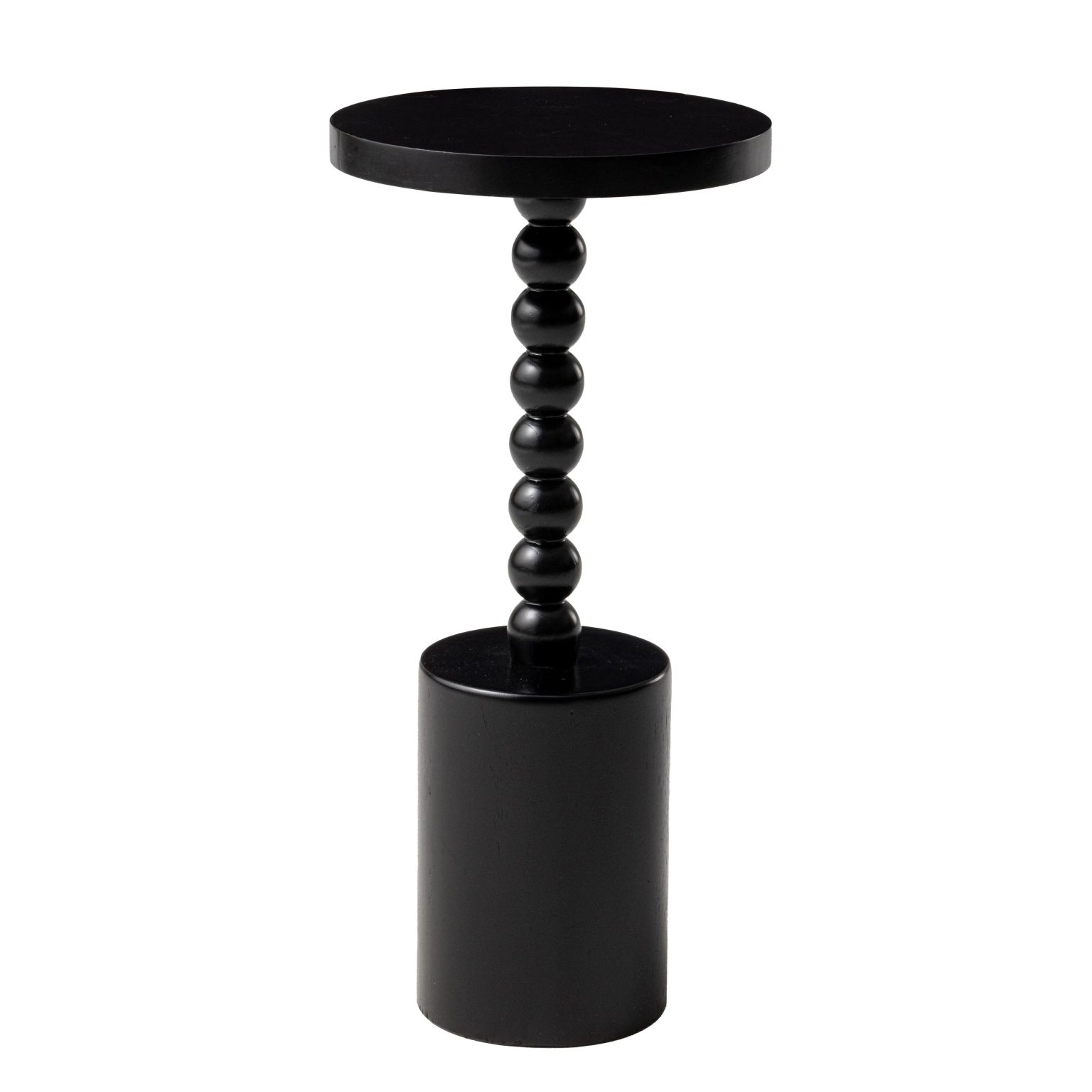 ZenVora Wood Pedestal End Table, Round Martini Drink Table for Small Spaces, Living Room and Bedroom