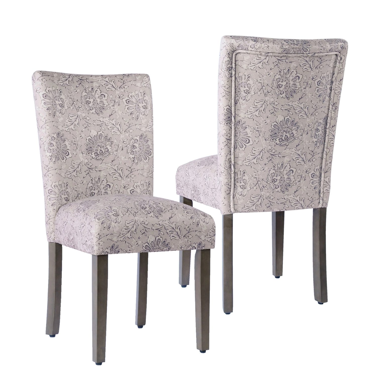 ZenVora Set of 2 Upholstered Medallion Dining Chairs, Comfortable Parsons Style Chairs for Kitchen and Dining Room
