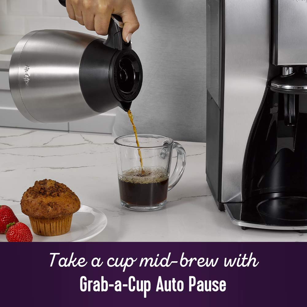 ZenVora 10-Cup Programmable Coffee Maker – Thermal Carafe with Strong Brew Selector