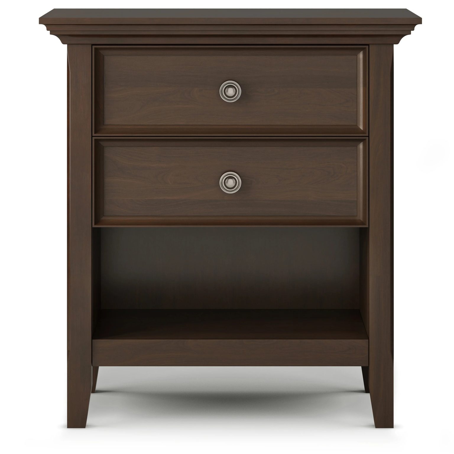 ZenVora 24 Inch Wide Solid Wood Nightstand, Bedside Table and Bedroom End Table