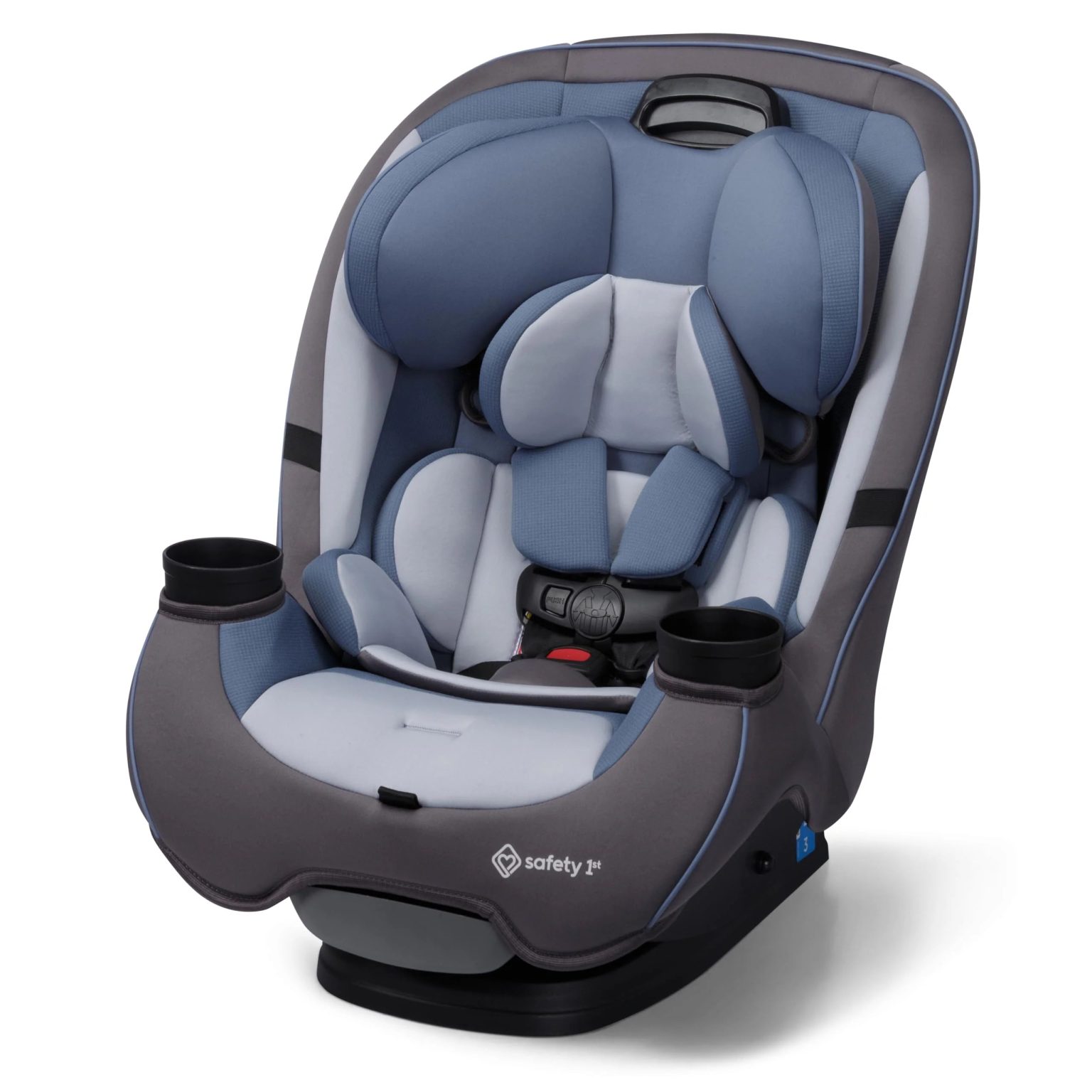 ZenVora 3-in-1 Slim Convertible Car Seat, All-in-One Infant Toddler Booster Seat, Rear & Forward Facing Child Safety Seat, Blue