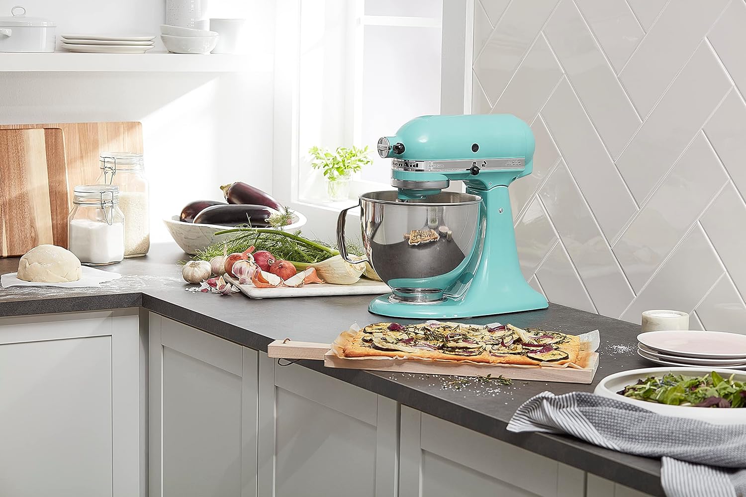 ZenVora 5-Quart Tilt-Head Stand Mixer, Electric Kitchen Mixer with Bowl, Multi-Speed Settings for Baking, Mixing and Food Preparation