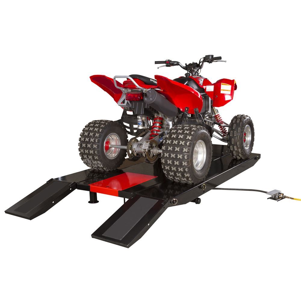 ZenVora ATV Lift Table and Center Jack, Heavy-Duty Hydraulic Motorcycle and ATV Lift Stand, Adjustable Service Lift Platform
