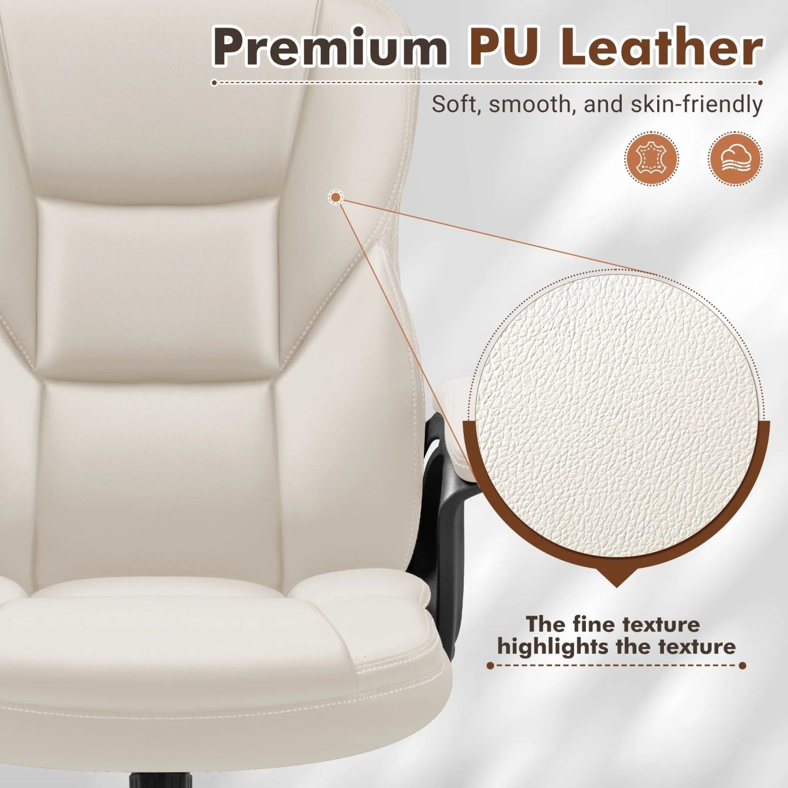 ZenVora High Back Executive Office Chair, Ergonomic Computer Desk Chair for Home and Office