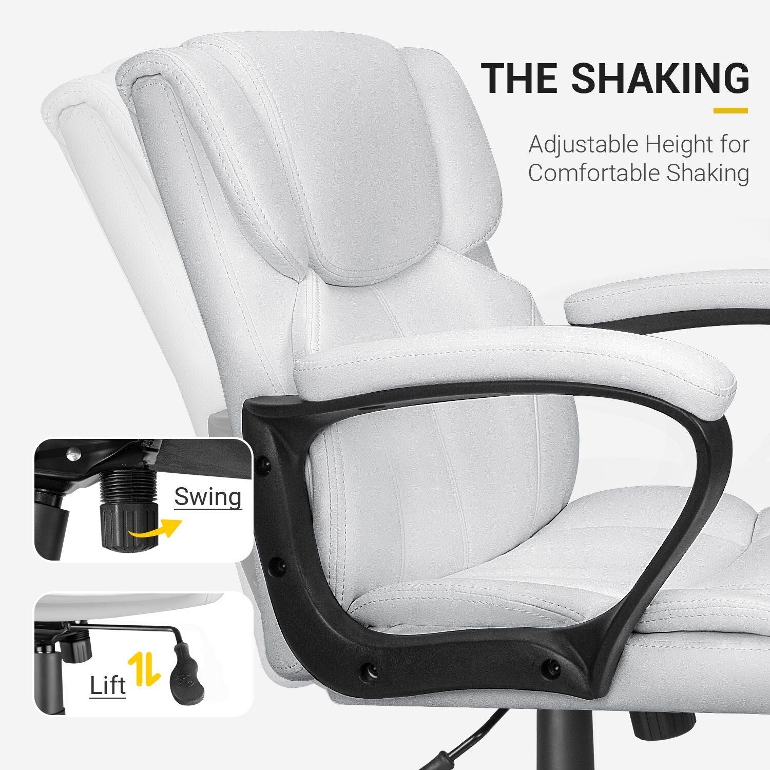 ZenVora Mid Back Office Chair, Ergonomic Swivel Computer Task Chair for Home Office, Work and Study