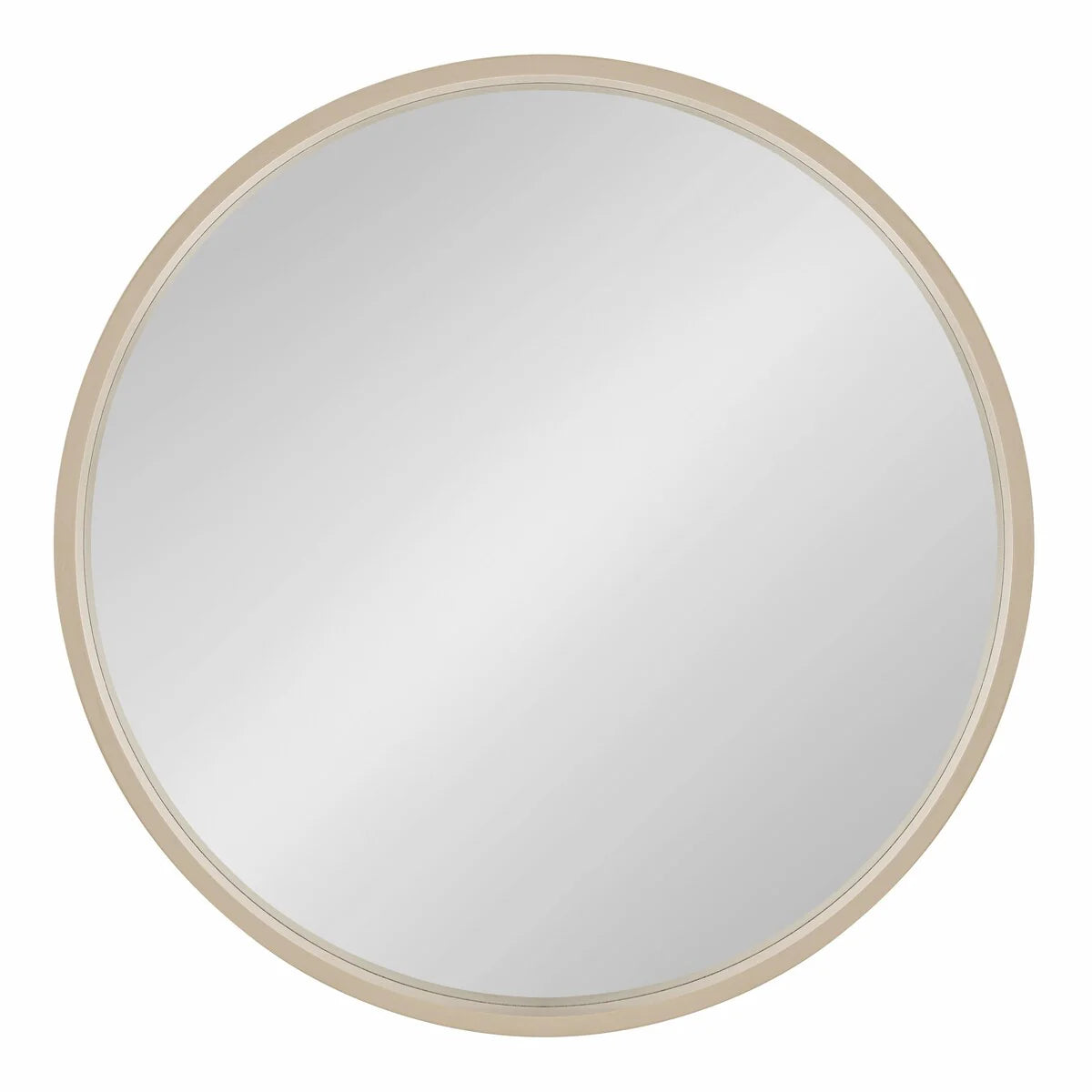 ZenVora Round Wood Accent Wall Mirror, Modern Decorative Wooden Frame Mirror for Living Room, Bedroom and Entryway