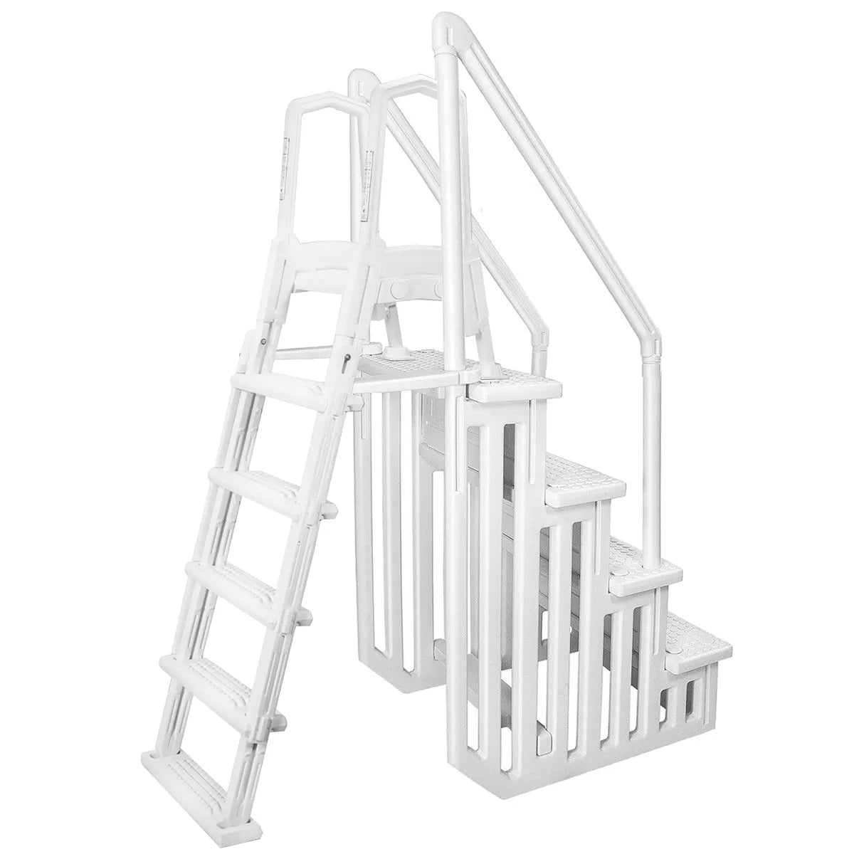 ZenVora Above Ground Pool Ladder - Deluxe 5-Step In-Pool Swimming Pool Ladder with Adjustable Handrails for 48-52 Inch Pools