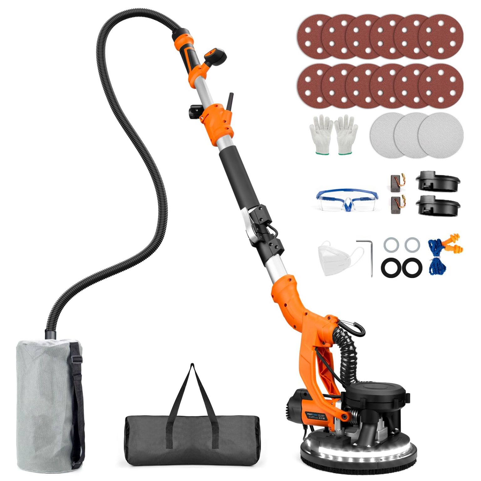 ZenVora 1000W Drywall Sander, Electric Wall and Ceiling Sanding Tool for Popcorn Texture Removal