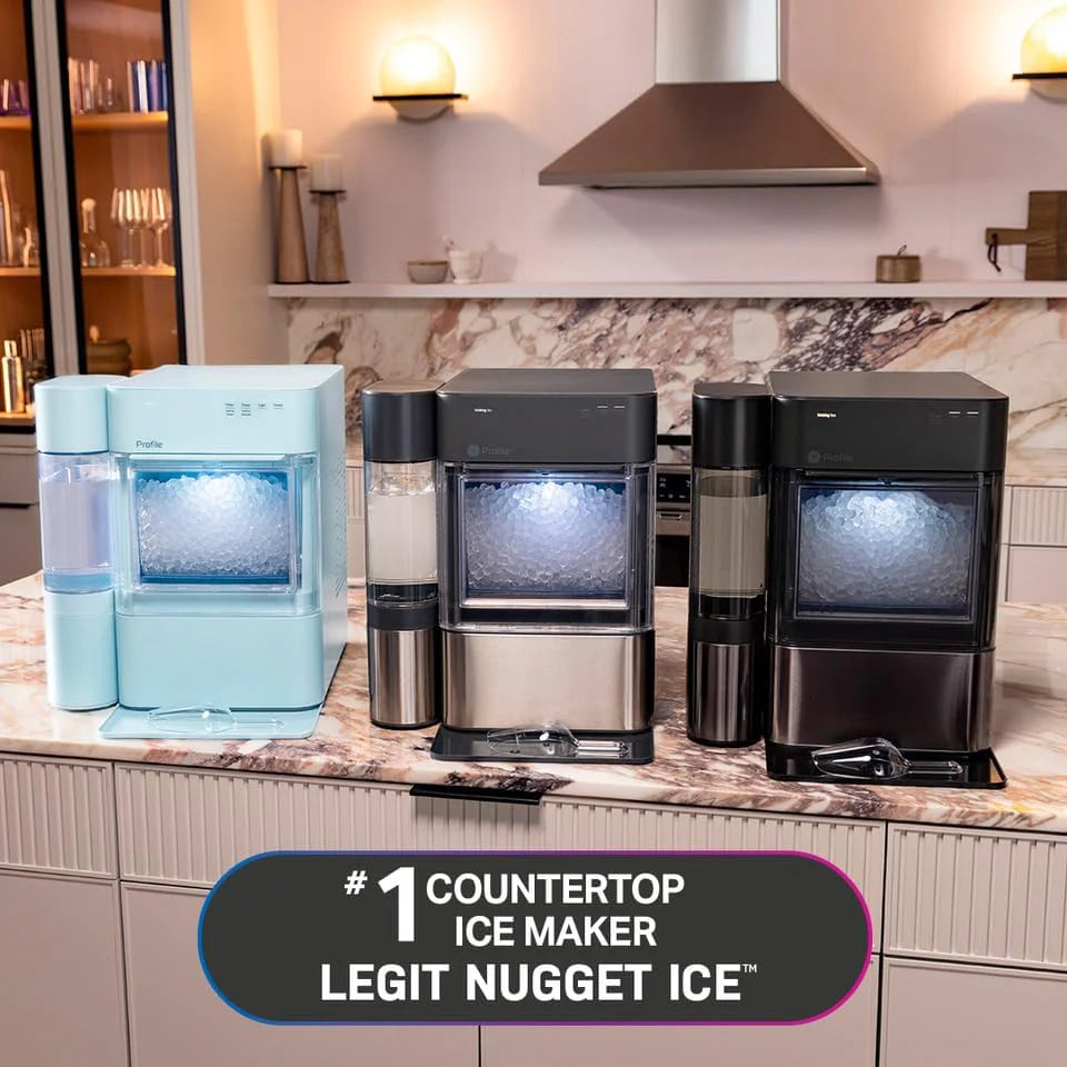 ZenVora Countertop Nugget Ice Maker with 1-Gallon Water Tank, Makes 38 lbs of Pellet Ice in 24 Hours, WiFi Smart Connectivity, Includes Ice Scoop, Stainless Steel