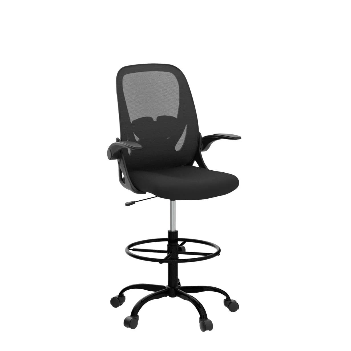 ZenVora Ergonomic Drafting Chair - Tall Office Chair with Lumbar Support and Adjustable Height