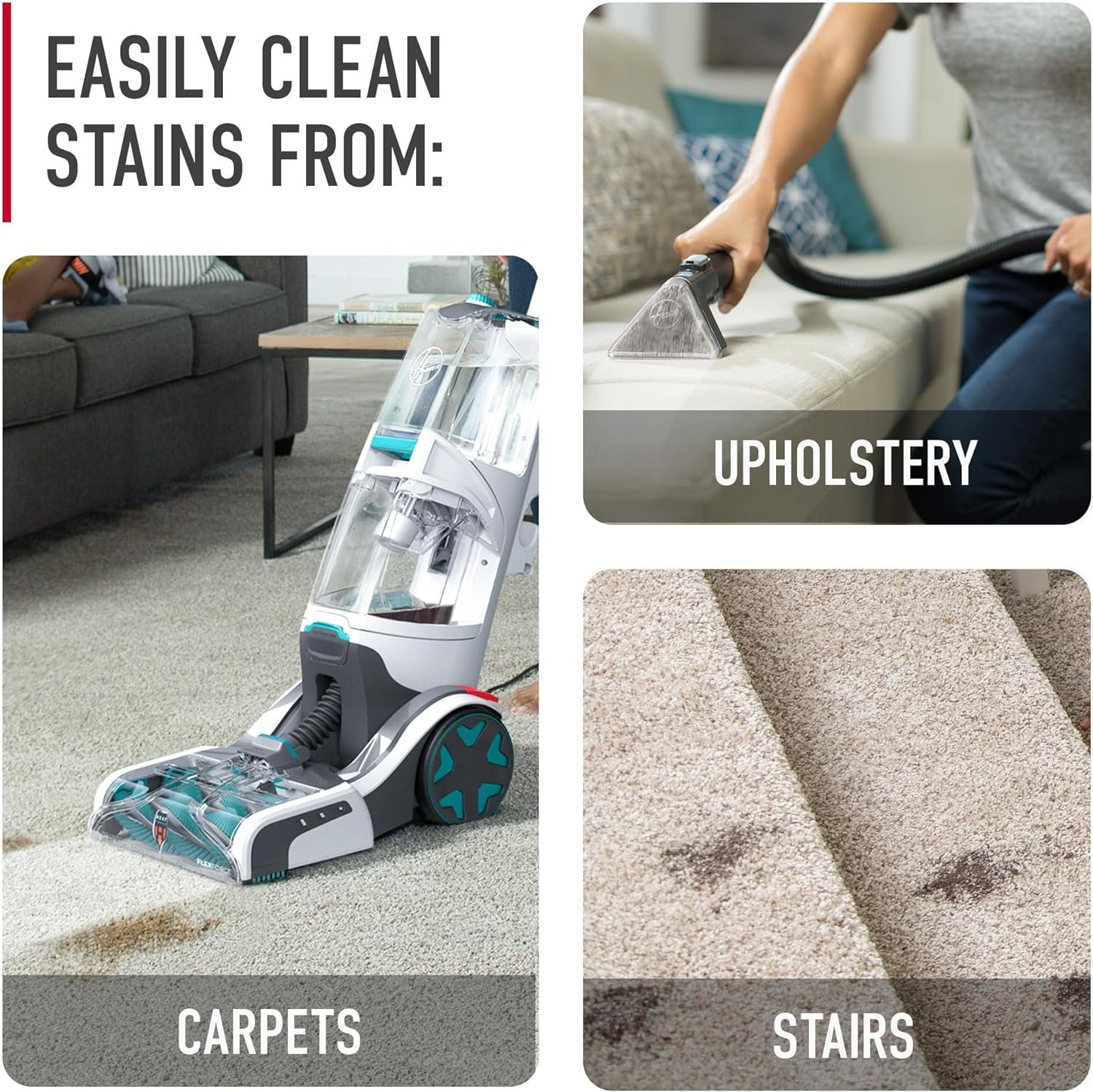 ZenVora Automatic Carpet Cleaner Machine for Carpet and Upholstery, Deep Cleaning Shampooer, Turquoise