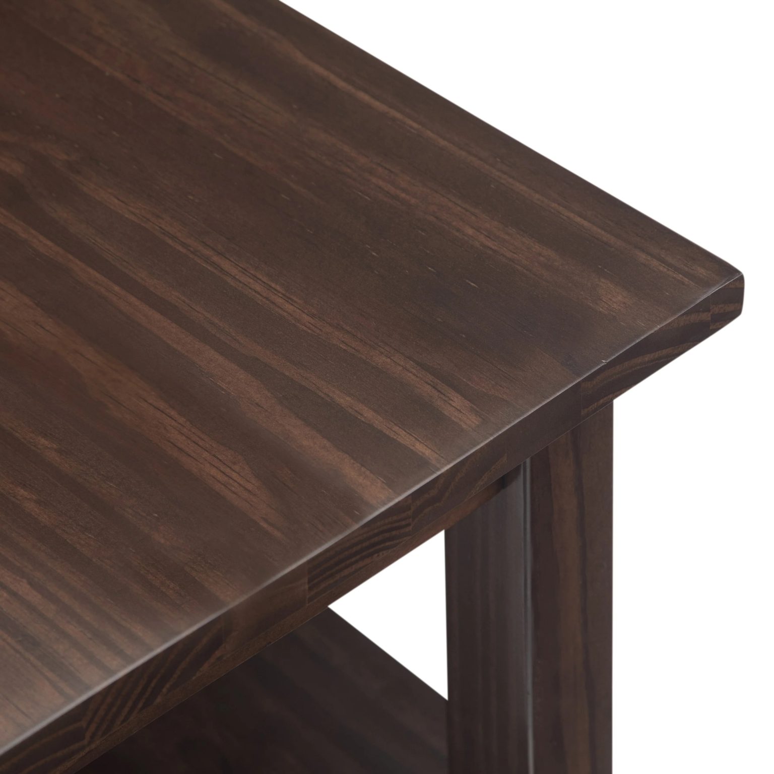 ZenVora 14" Wide Solid Wood Narrow Side Table, Rectangle Transitional Style Accent Table