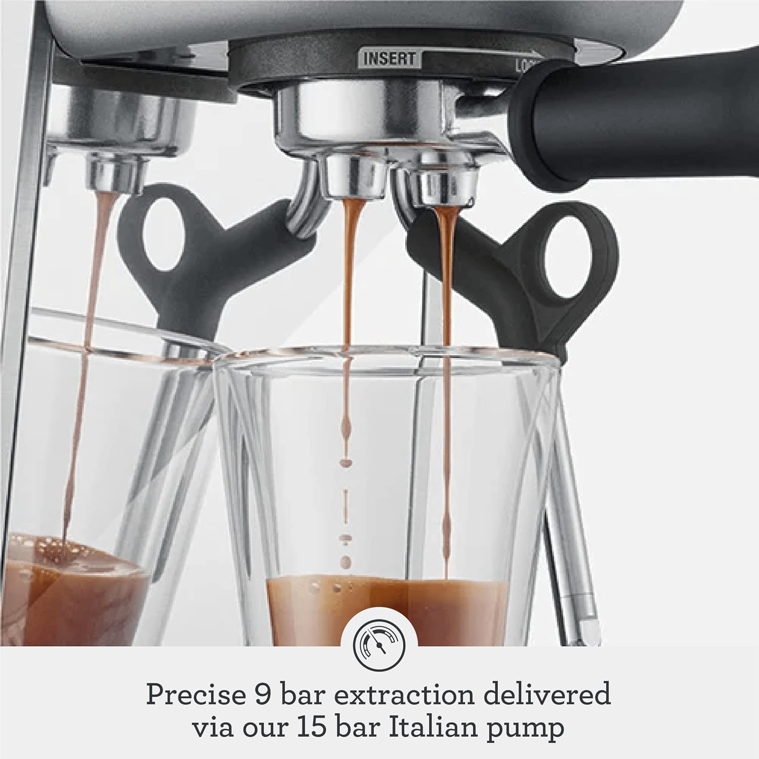 ZenVora Espresso Machine, Brushed Stainless Steel