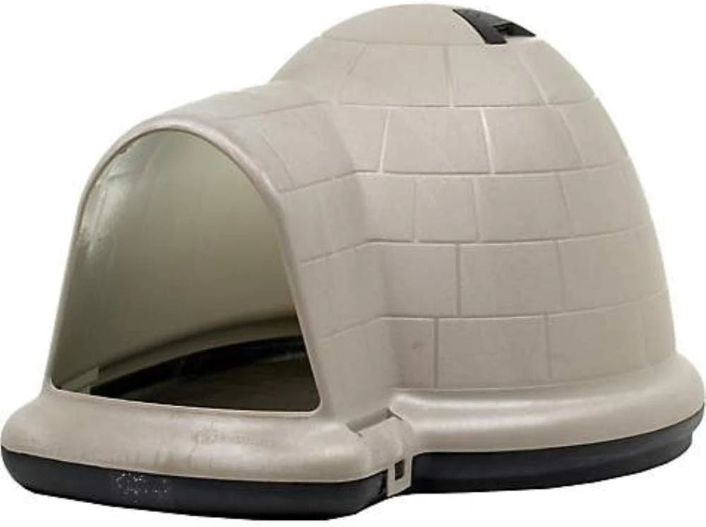 ZenVora XL Igloo Dog House for Dogs 90-125 Lbs., All-Weather Pet Shelter, Made in USA