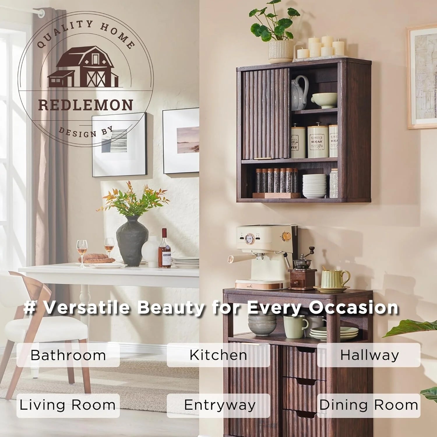 Modern Bathroom Wall Cabinet, Wall Mounted Medicine Storage Organizer with Shelves for Home Organization