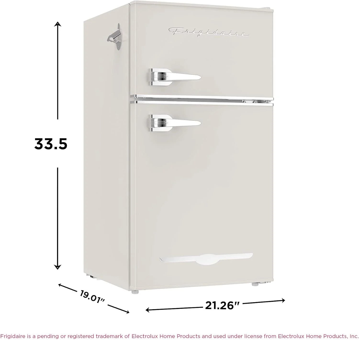 ZenVora Retro 3.2 Cu Ft Mini Fridge with Freezer – 2-Door Compact Refrigerator with Side Bottle Opener