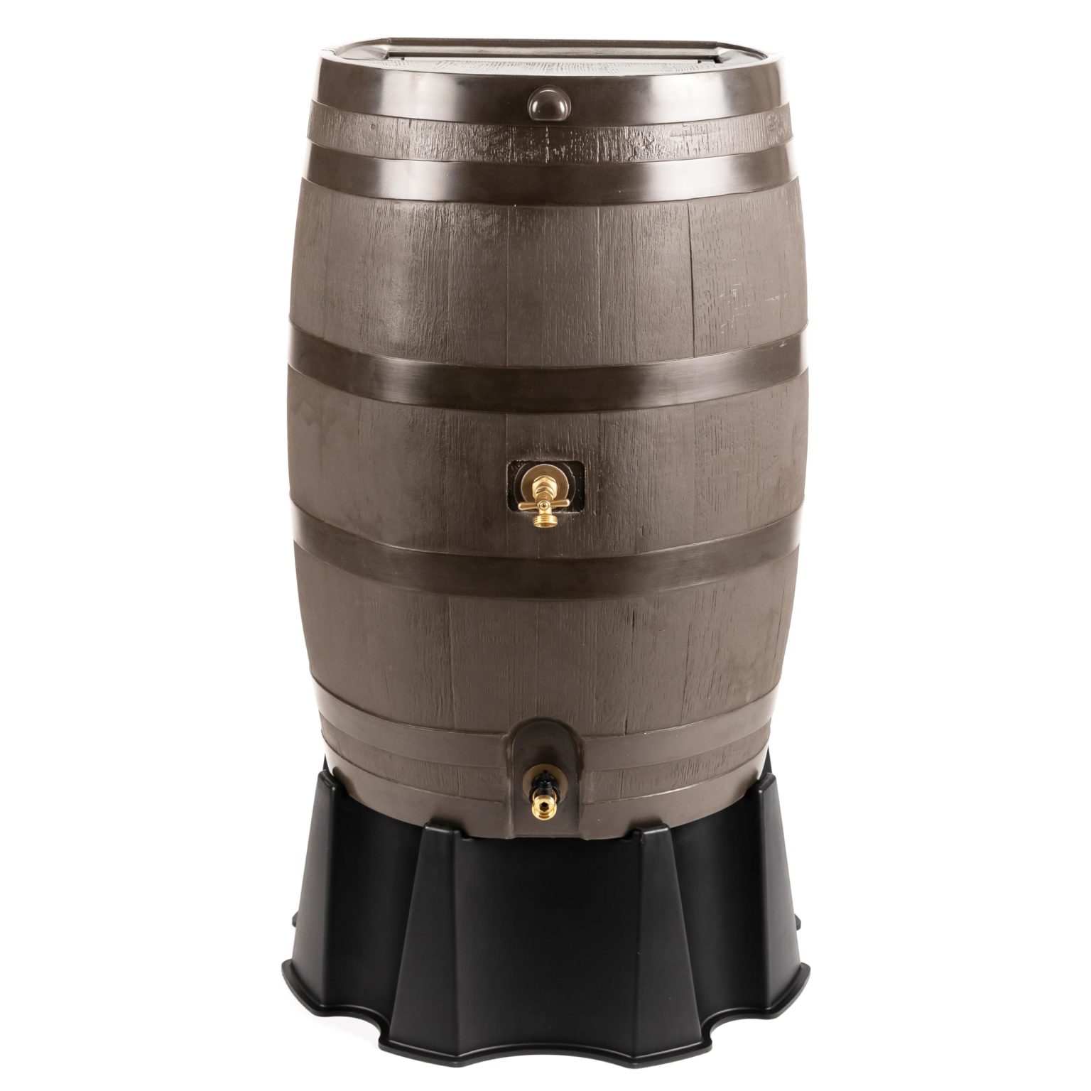 ZenVora 50 Gallon Rain Barrel with Brass Spigot, Large Outdoor Rainwater Collection and Storage Container for Garden