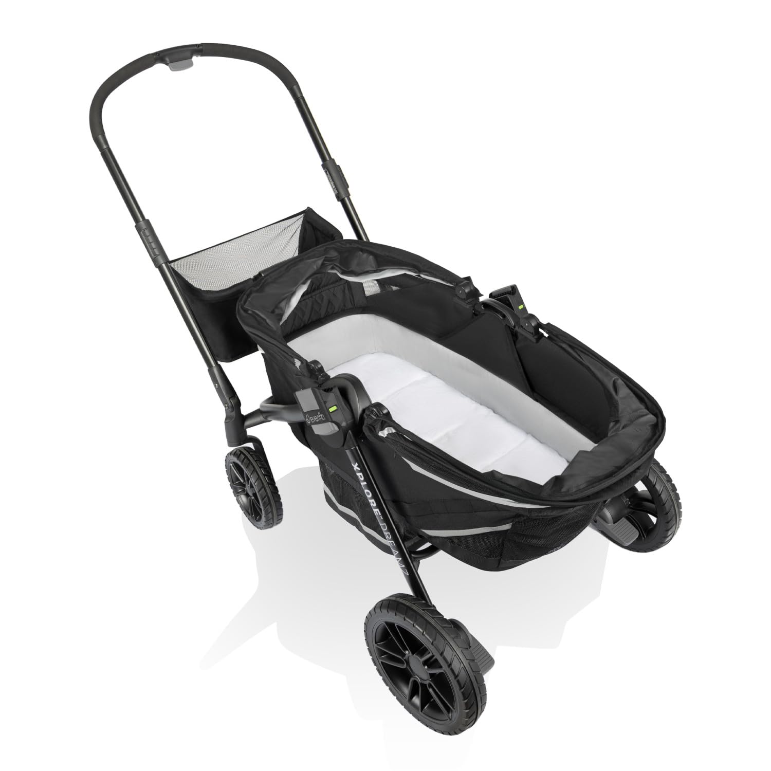 ZenVora 2-in-1 All-Terrain Baby Stroller Wagon with Canopy and Storage - Gray