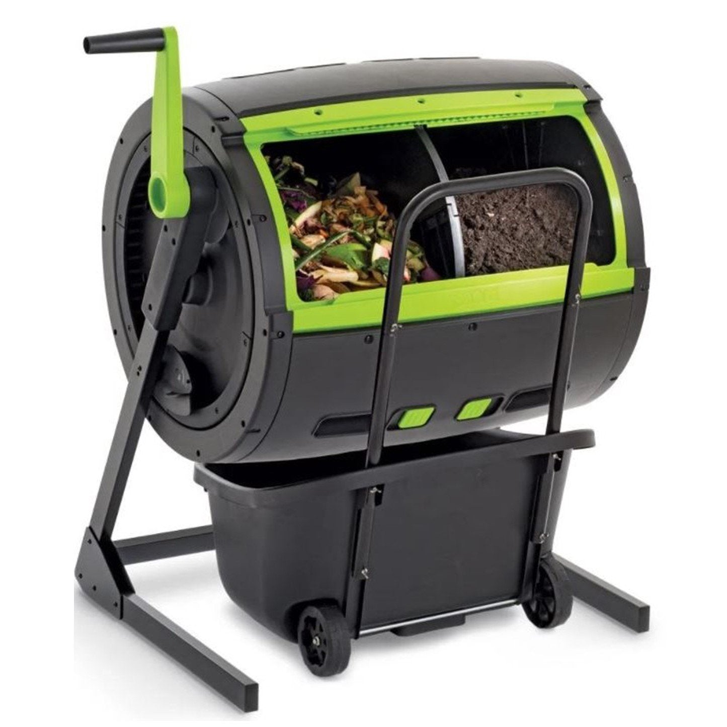 ZenVora 65-Gallon Compost Tumbler And Cart Combo