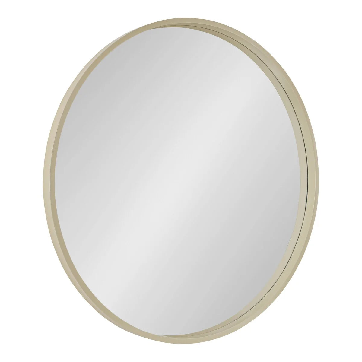 ZenVora Round Wood Accent Wall Mirror, Modern Decorative Wooden Frame Mirror for Living Room, Bedroom and Entryway