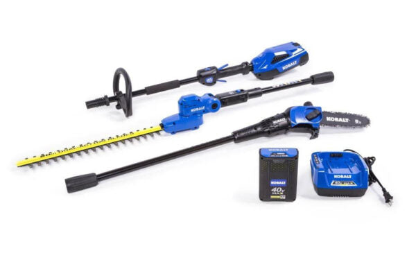 ZenVora 40V MAX Cordless Pole Hedge Trimmer & Pole Saw Combo Kit with 20-Inch Hedge Blades, 8-Inch Saw, Battery & Charger