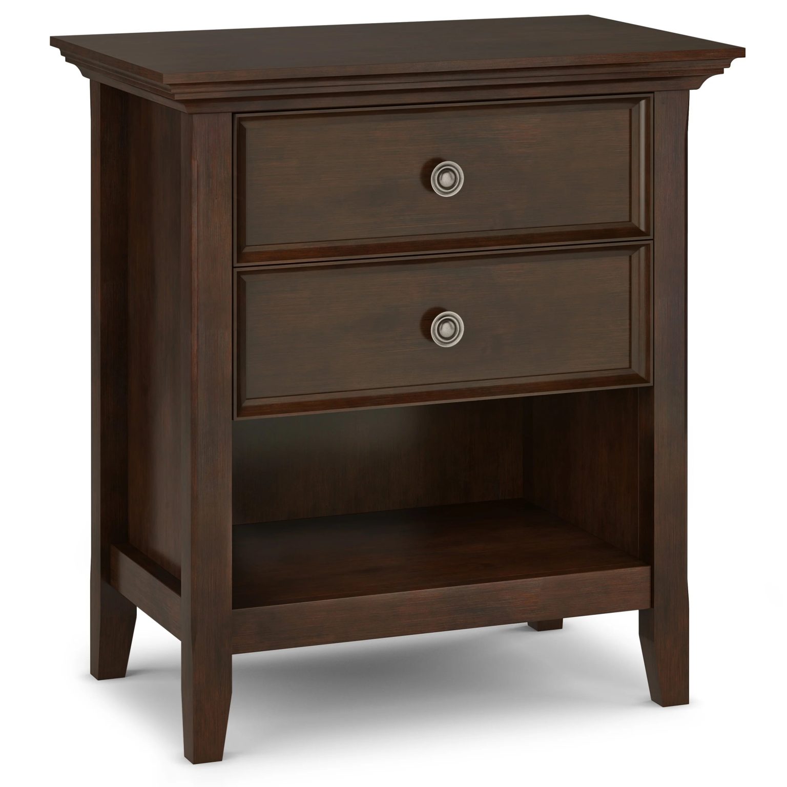 ZenVora 24 Inch Wide Solid Wood Nightstand, Bedside Table and Bedroom End Table