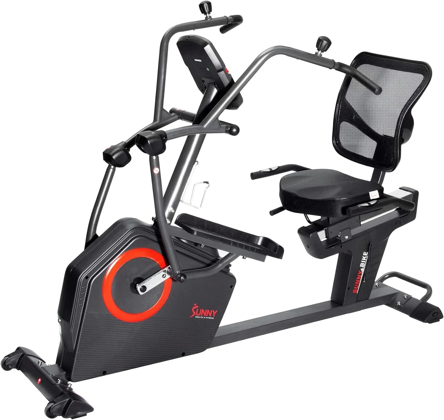 ZenVora Electromagnetic Recumbent Cross Trainer Elliptical Bike with Arm Exercisers, Easy-Access Seat and Bluetooth Connectivity