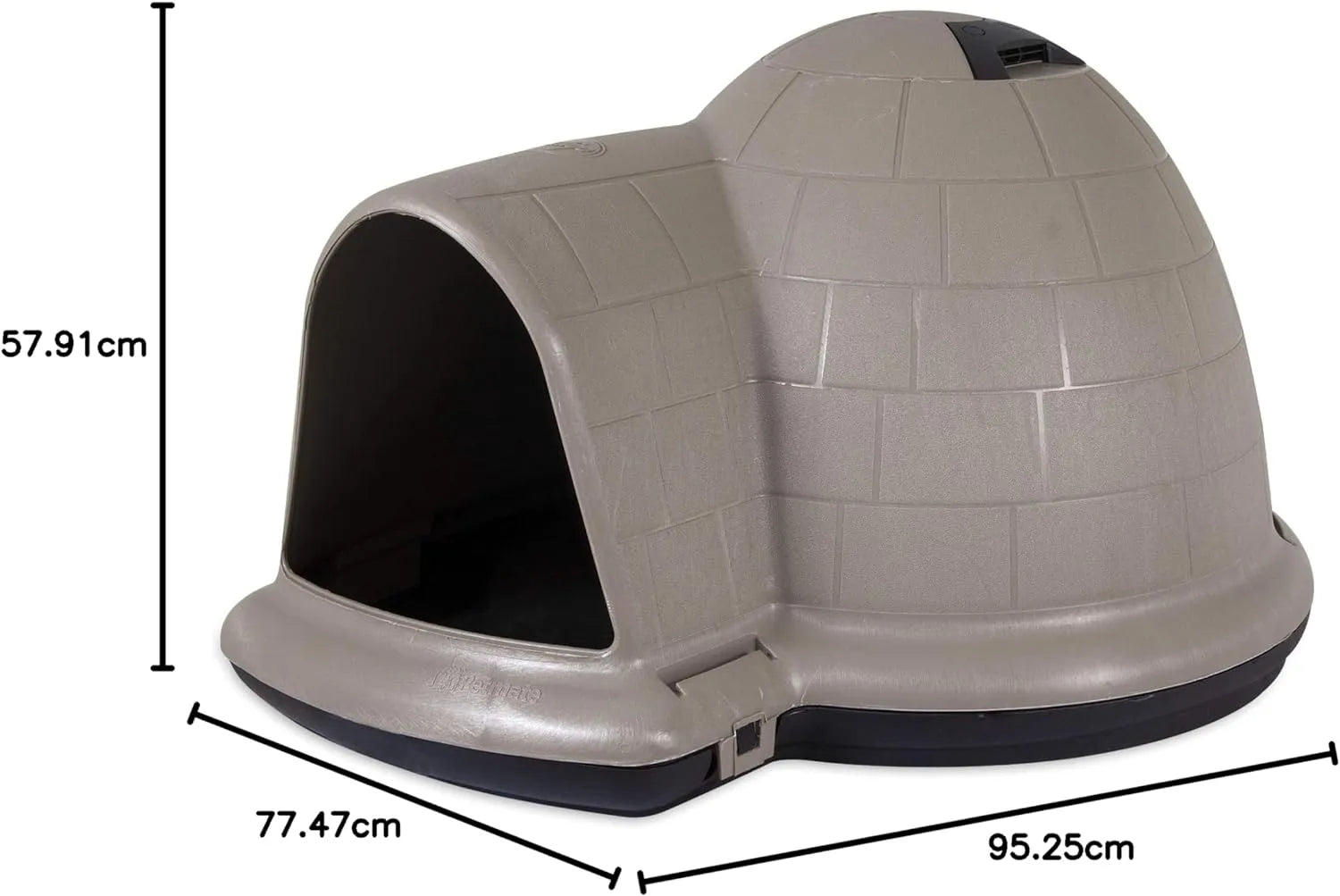 ZenVora XL Igloo Dog House for 90–125 Lb. Dogs, All-Weather Pet Shelter, Made in USA