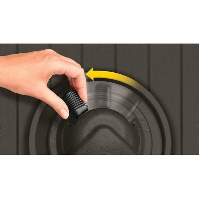 ZenVora 125-Foot Auto-Rewind Water-Powered Garden Hose Reel, Java, 2-Pack