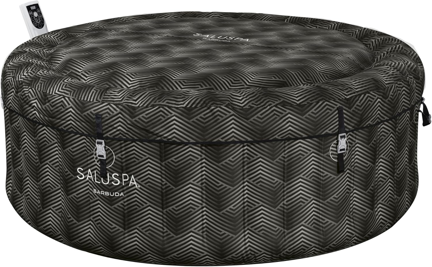 ZenVora 71 x 26-Inch Inflatable Hot Tub Spa for 2-4 Persons, Portable, with 2 Covers, Black