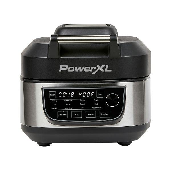 ZenVora 6-Qt 12-in-1 Grill and Air Fryer Combo, 1550W, Stainless Steel