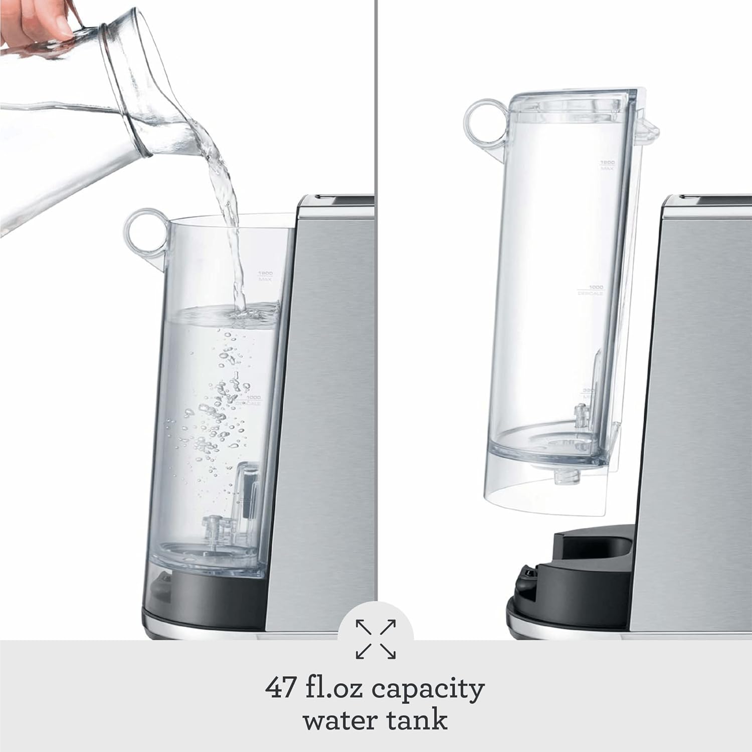 ZenVora Espresso Machine, Brushed Stainless Steel
