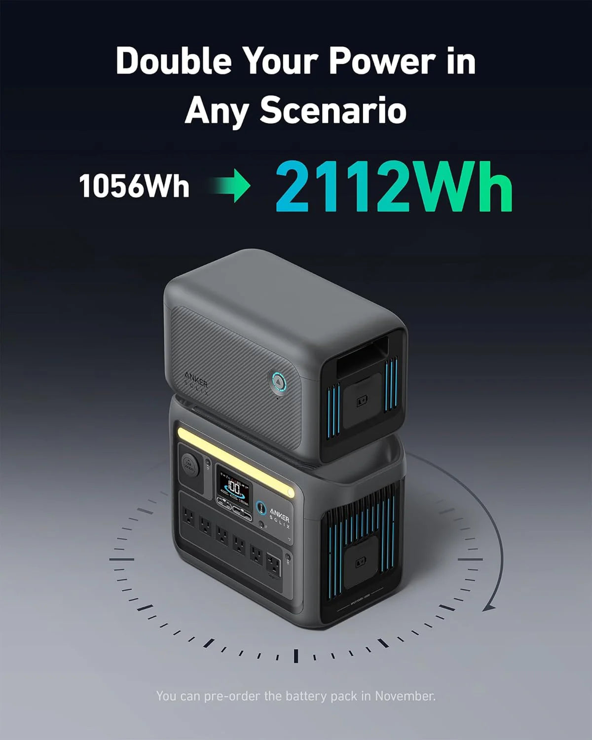 ZenVora Portable Power Station, 1800W Rated Power, 2400W Peak Output, 1056Wh LiFePO4 Battery, Fast 58-Minute Full Charge, Solar Generator for Outdoor, Emergency and Backup Power
