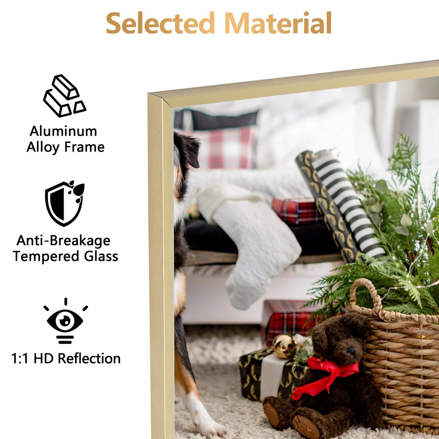 ZenVora 64x21 Full Length Floor Mirror, Large Full Body Aluminum Alloy Frame Standing Mirror with Stand and Wall Mount Option