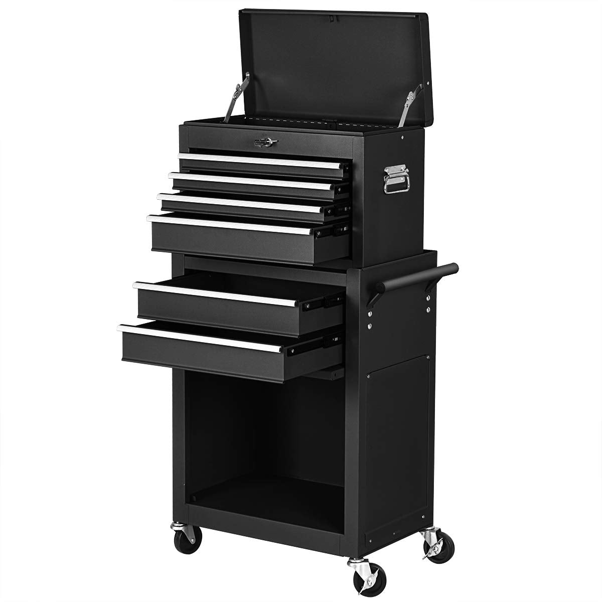 ZenVora 2-Piece 6-Drawer Rolling Tool Chest – Toolbox Set of 2