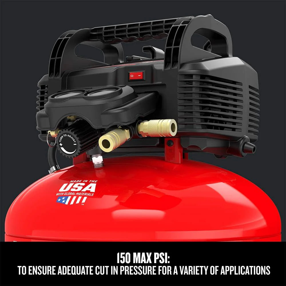 ZenVora 6 Gallon Pancake Air Compressor, Oil-Free Portable Compressor Kit for Garage, Workshop and DIY Projects