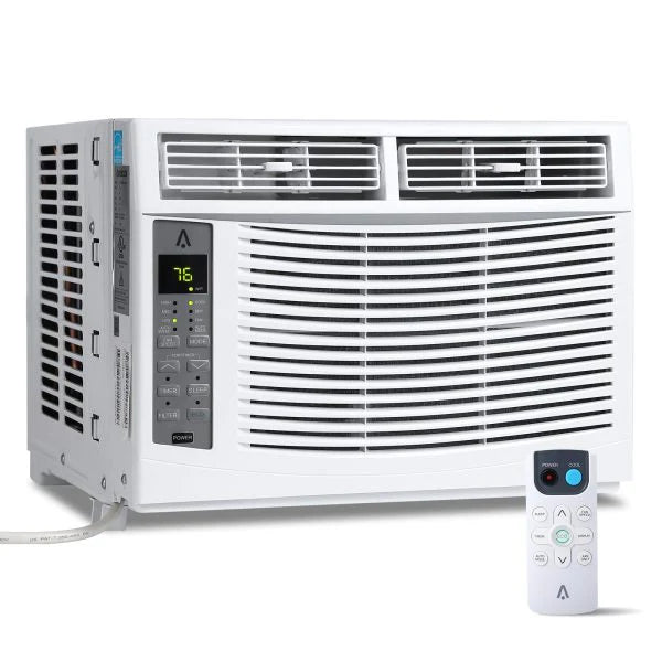 ZenVora 6,000 BTU 115V Window Air Conditioner with Reusable Filter, for Rooms Up to 250 Sq. Ft.
