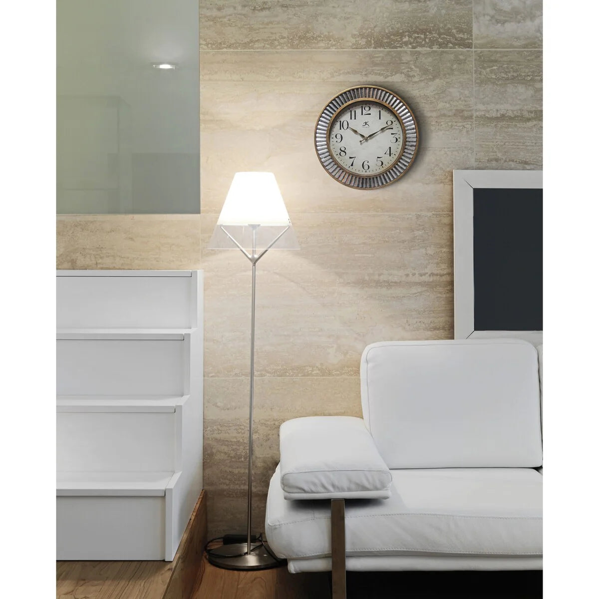 ZenVora 16 Inch Rustic Industrial Wall Clock, Decorative Round Clock for Home