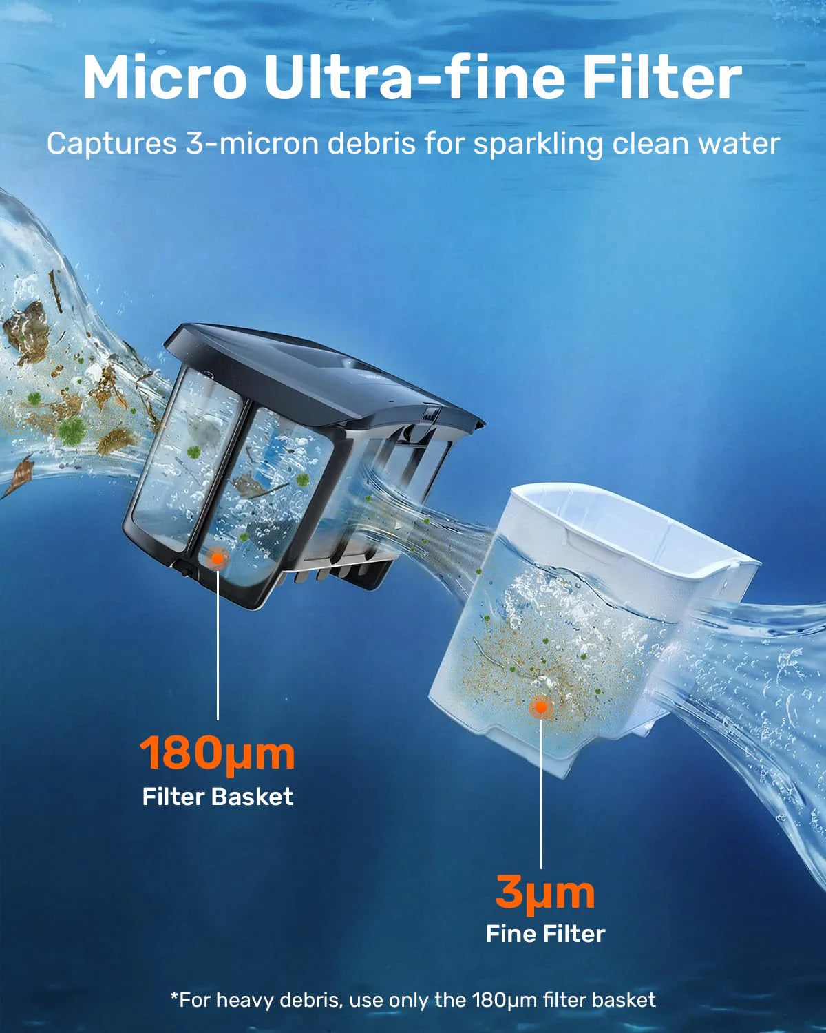 ZenVora Cordless Robotic Pool Vacuum Cleaner, Smart Navigation with Wall and Waterline Cleaning