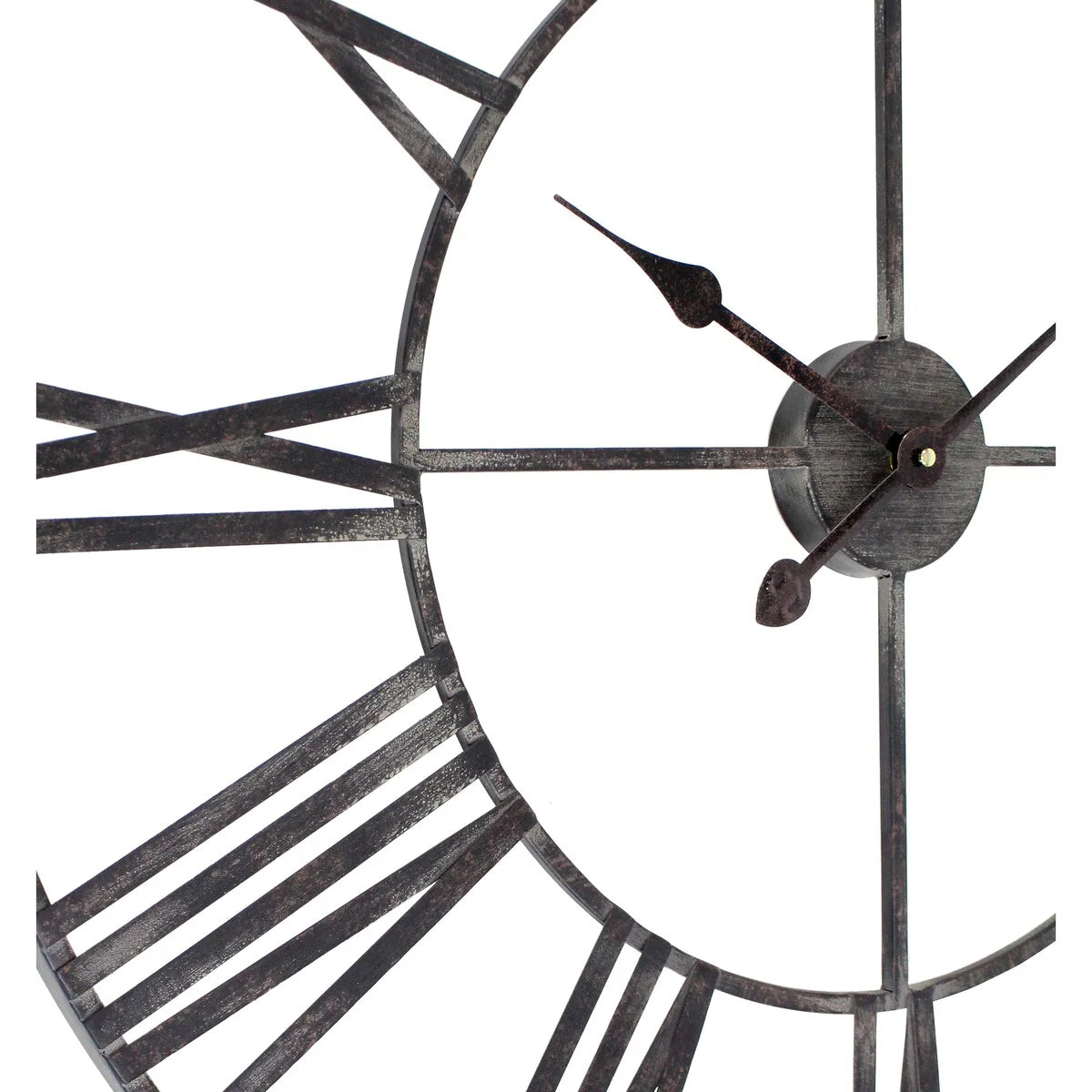 ZenVora Modern Round Metal Wall Clock, Decorative Circular Hanging Clock for Living Room, Bedroom and Office