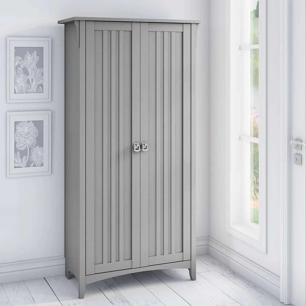 ZenVora Tall Storage Cabinet with Doors, Freestanding Shelving Organizer with Adjustable Shelves for Home, Office and Living Room