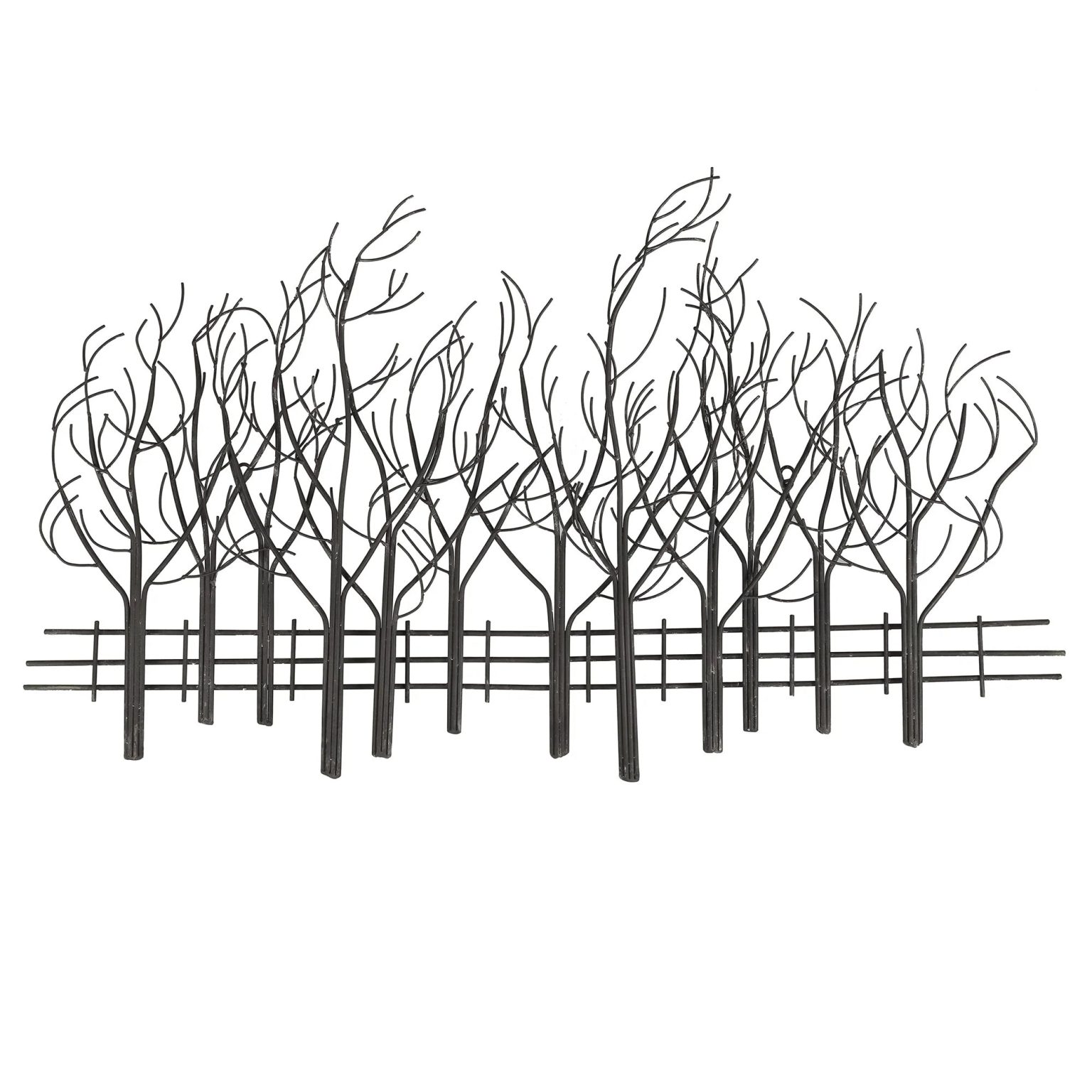 ZenVora Black Metal Tree Wall Decor, Modern Forest Design Wall Art Sculpture for Living Room, Bedroom and Home Decoration