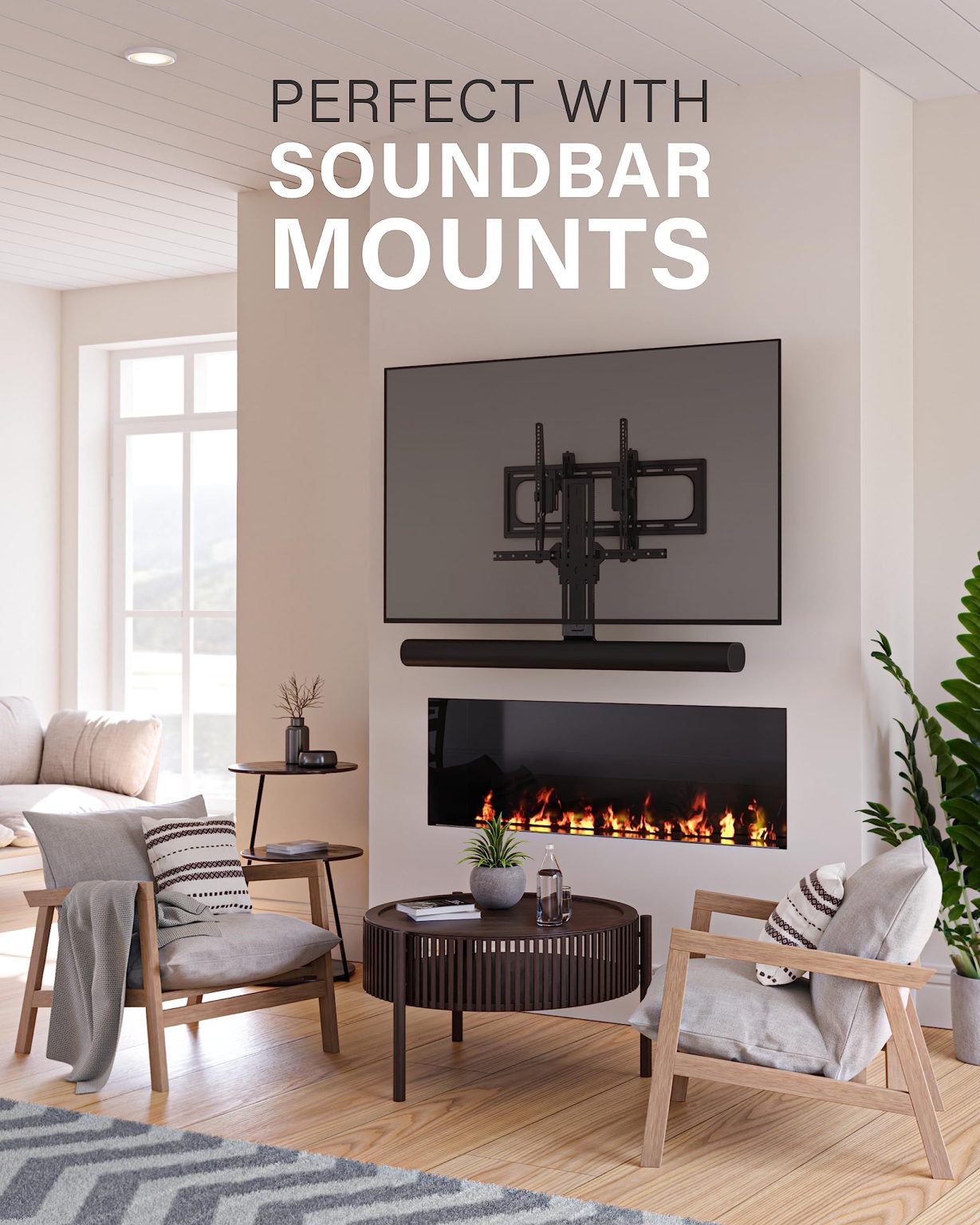 ZenVora Tilting TV Wall Mount for Large TVs Up to 90 Inches, Heavy Duty Adjustable Flat Screen Television Bracket